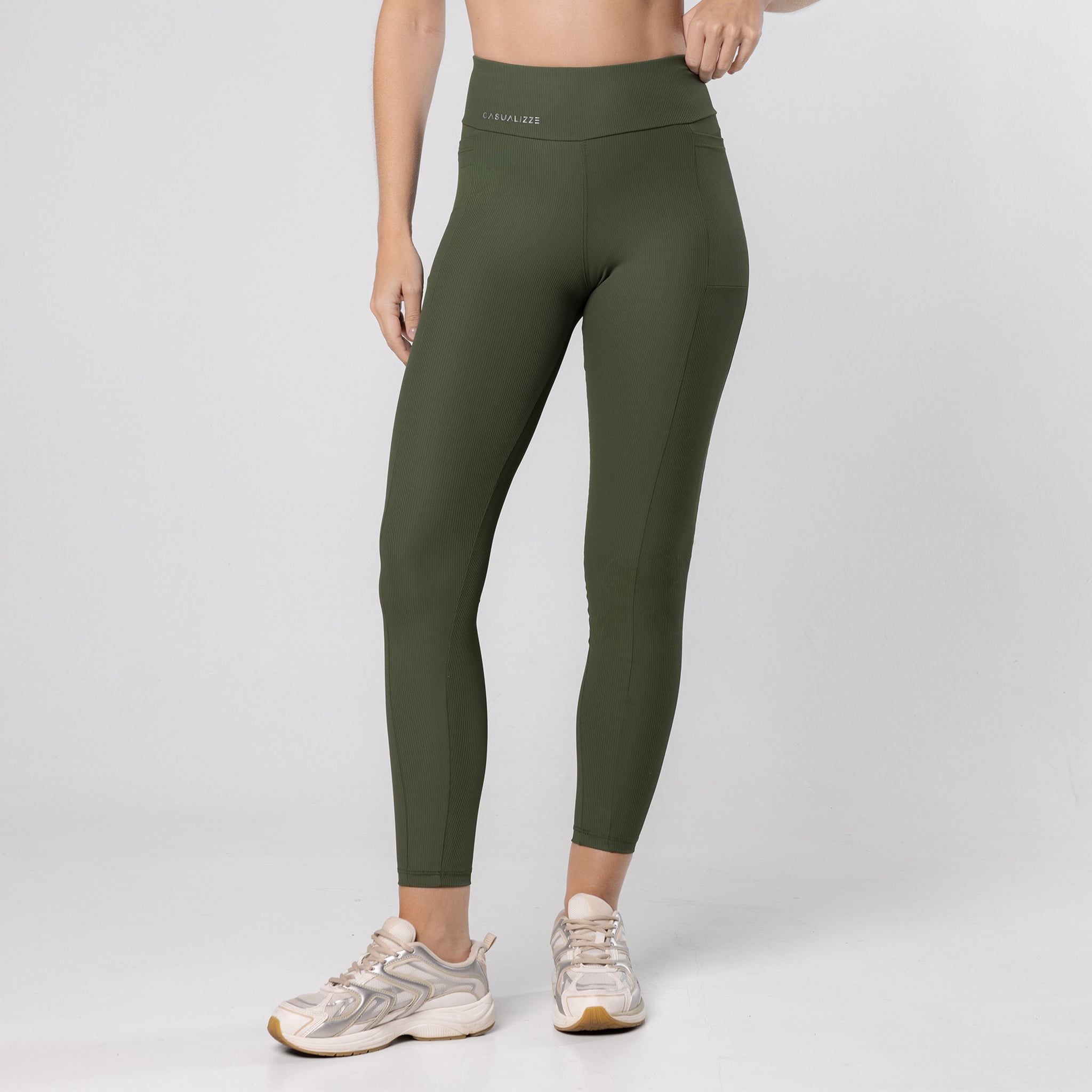Calça Legging Feminina Academia Fitness Com Bolsos Corrida