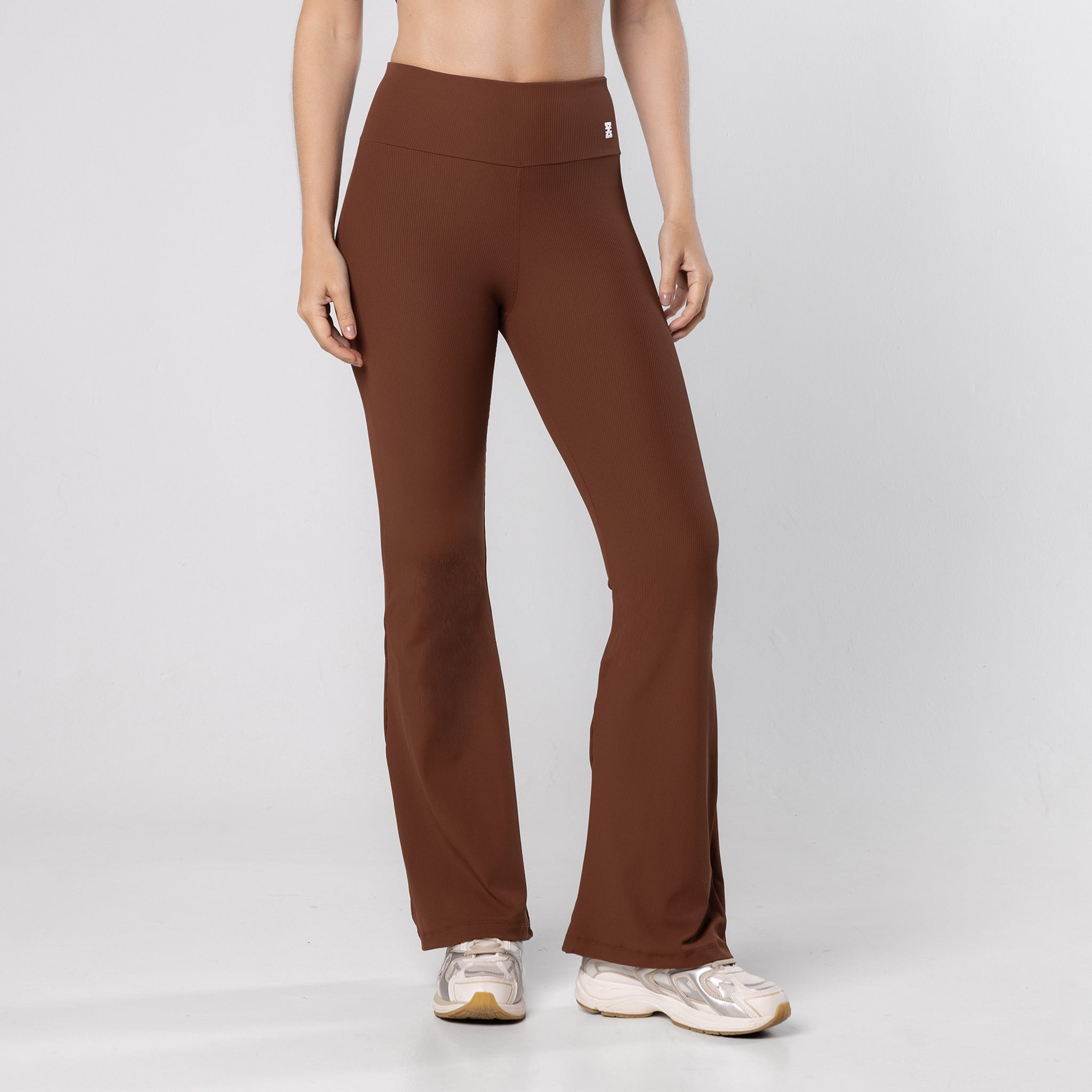 Calça Bailarina Flare Poliamida Canelado