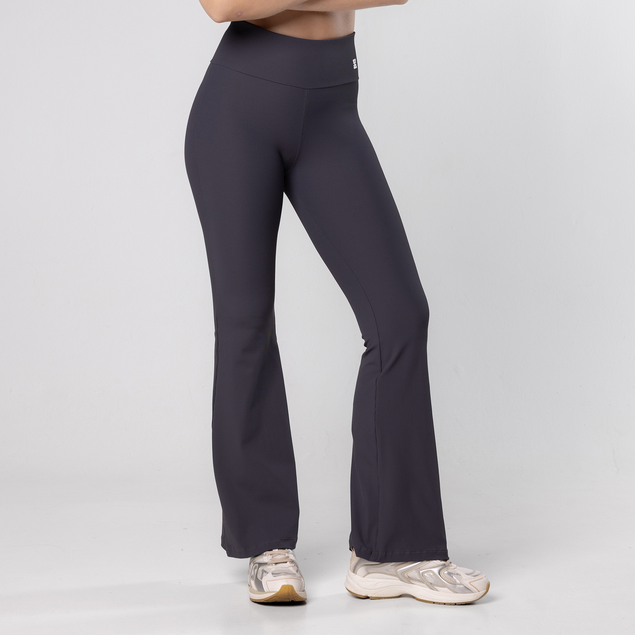 Calça Bailarina Flare Poliamida Canelado