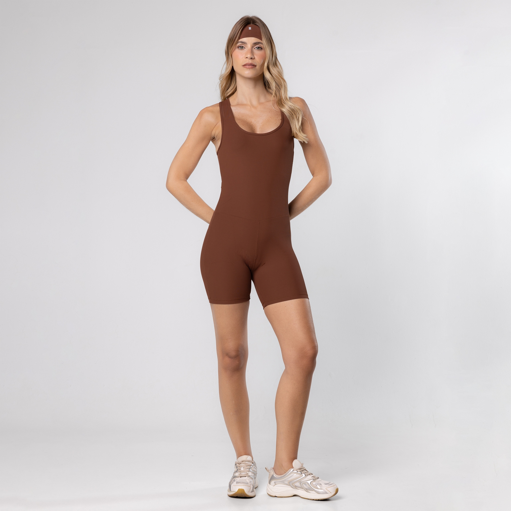 Macaquinho Fitness Bolso Corrida Feminino Academia Sprint
