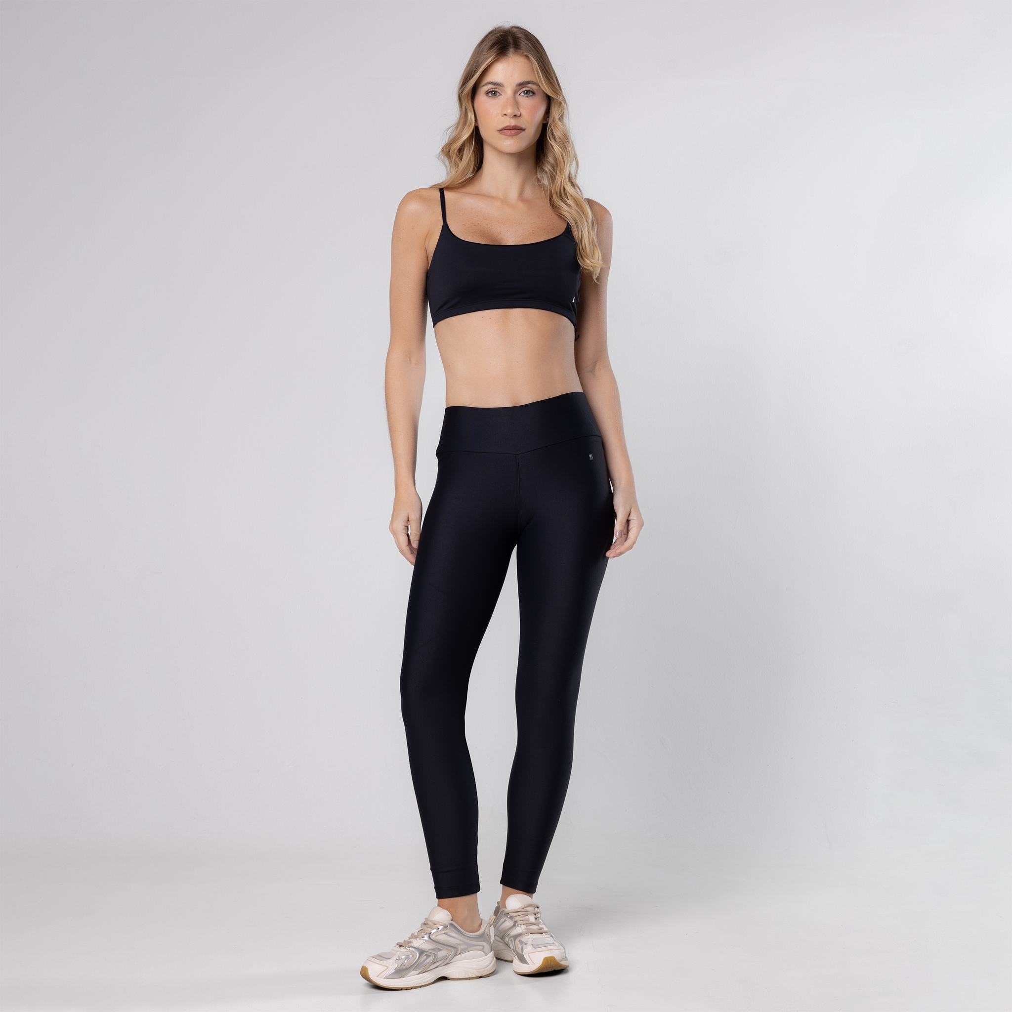 Legging Fitness Feminina Lisa Poliamida Cintura Alta