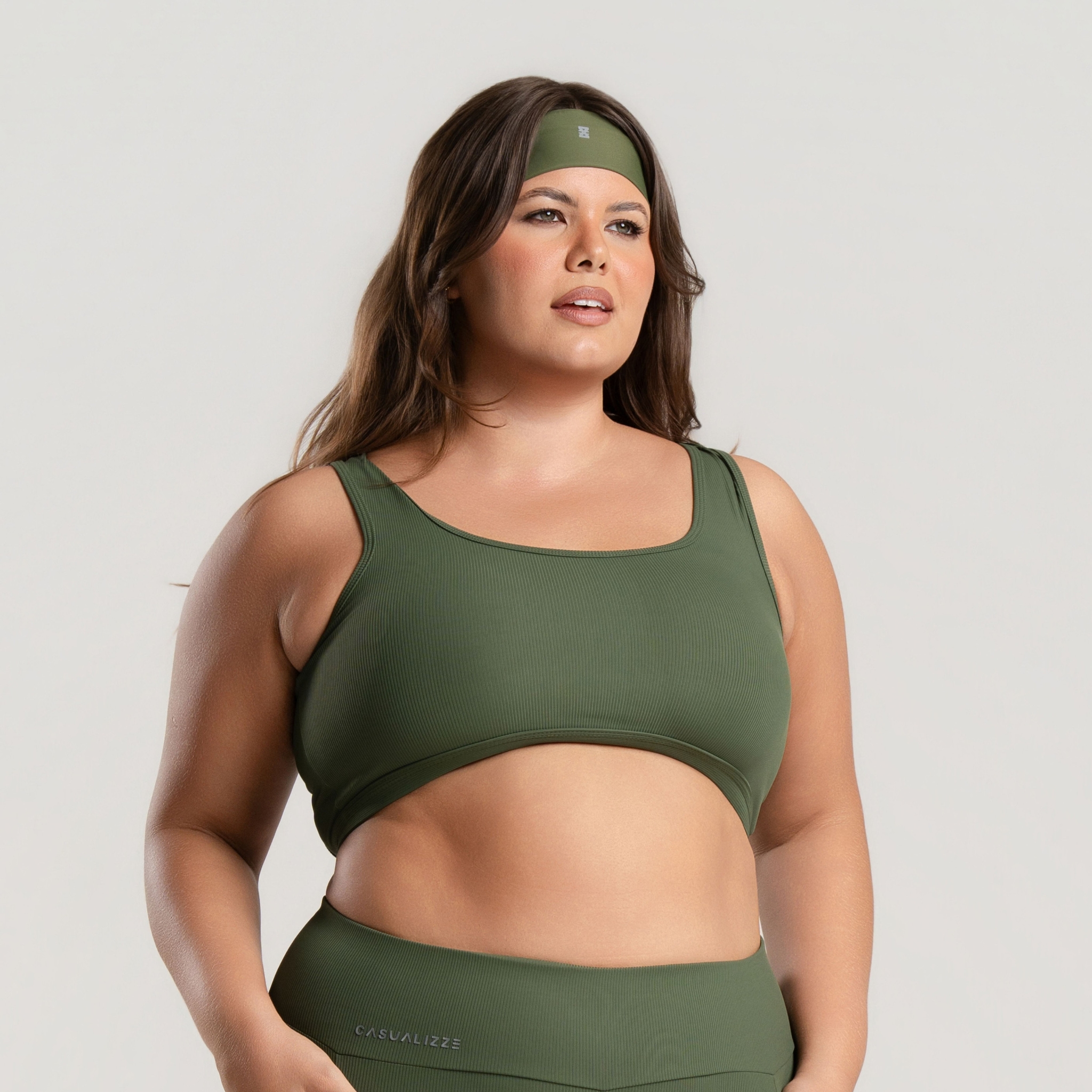 Faixa De Cabelo Esportiva Corrida Headband - Verde Militar U Faixa De Cabelo Esportiva Corrida Headband - Verde Militar U